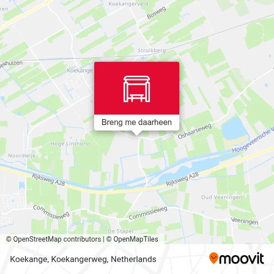 Koekange, Koekangerweg kaart