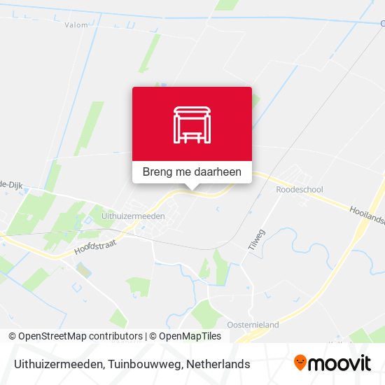 Uithuizermeeden, Tuinbouwweg kaart