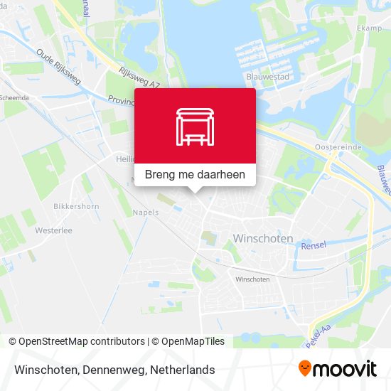 Winschoten, Dennenweg kaart