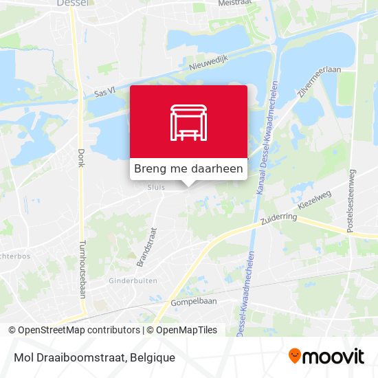 Mol Draaiboomstraat kaart