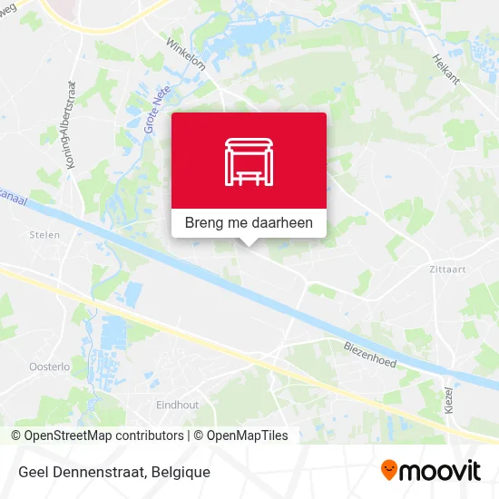 Geel Dennenstraat kaart