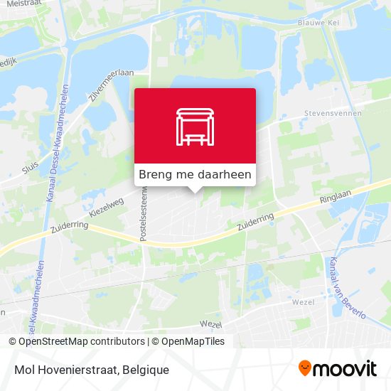 Mol Hovenierstraat kaart