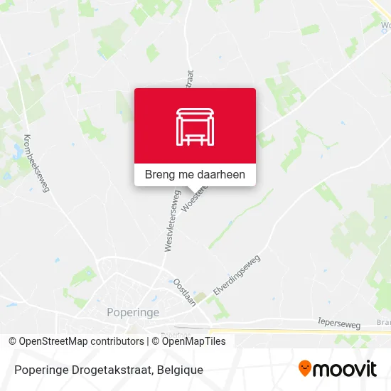 Poperinge Drogetakstraat kaart