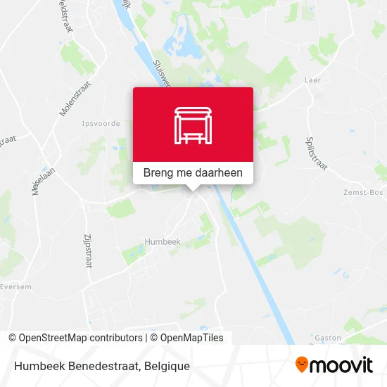 Humbeek Benedestraat kaart
