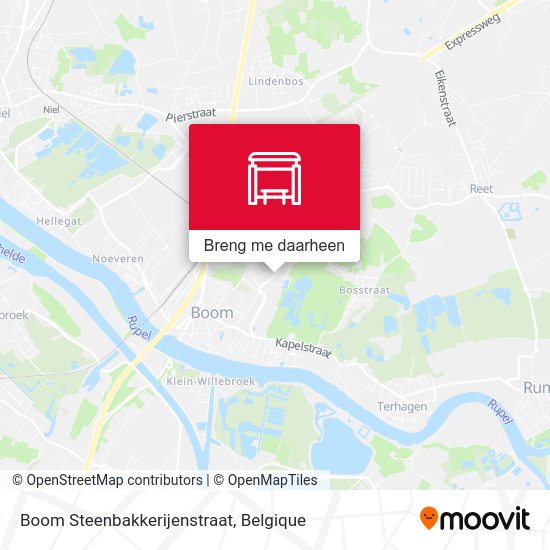 Boom Steenbakkerijenstraat kaart
