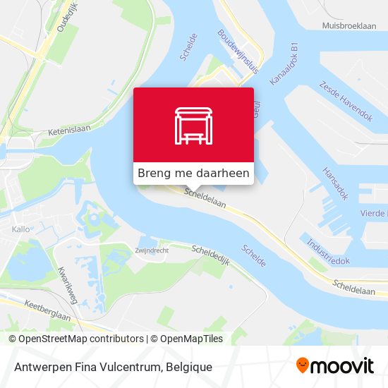 Antwerpen Fina Vulcentrum kaart