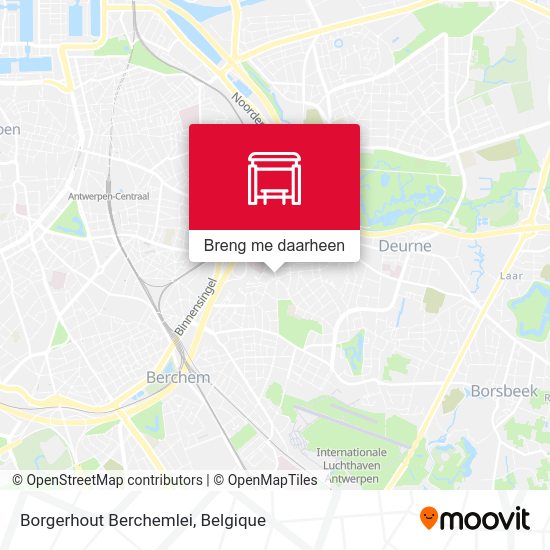 Borgerhout Berchemlei kaart