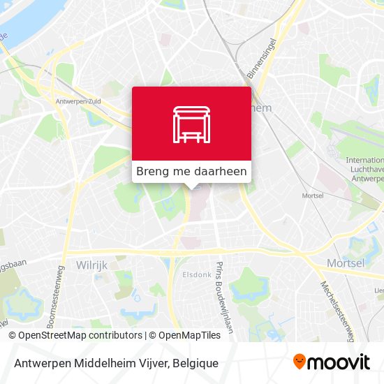 Antwerpen Middelheim Vijver kaart