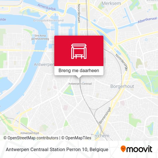 Antwerpen Centraal Station Perron 10 kaart