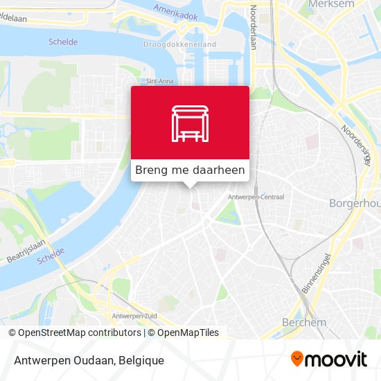 Antwerpen Oudaan kaart