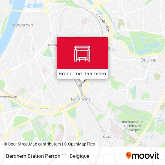Berchem Station Perron 11 kaart