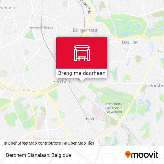 Berchem Dianalaan kaart