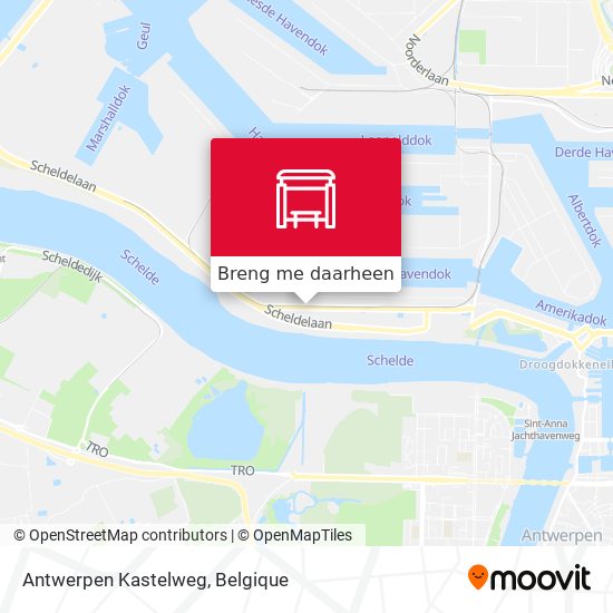 Antwerpen Kastelweg kaart