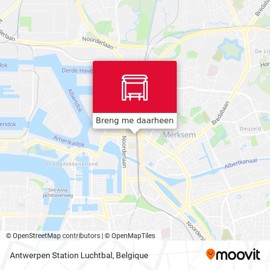 Antwerpen Station Luchtbal kaart