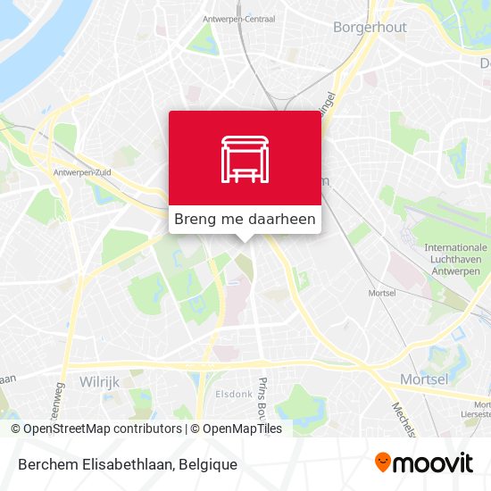 Berchem Elisabethlaan kaart