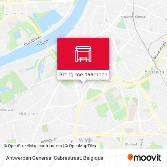 Antwerpen Generaal Cabrastraat kaart