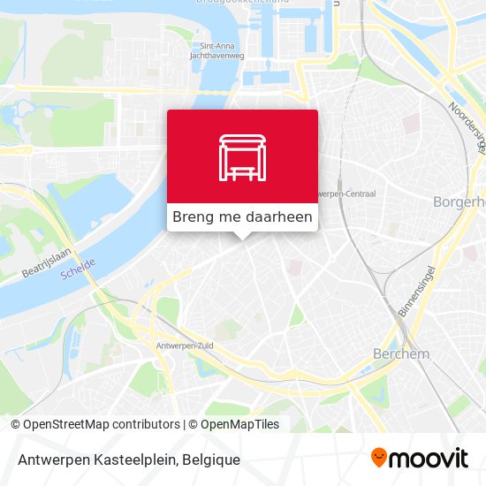 Antwerpen Kasteelplein kaart