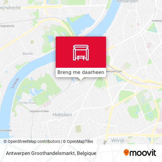 Antwerpen Groothandelsmarkt kaart
