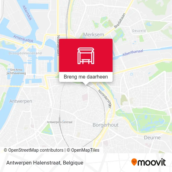 Antwerpen Halenstraat kaart