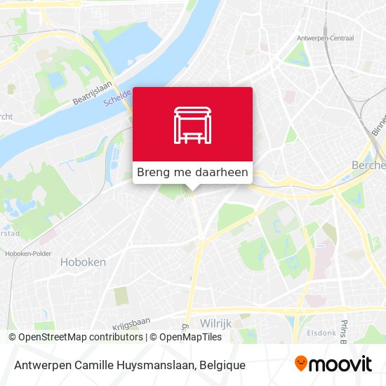 Antwerpen Camille Huysmanslaan kaart