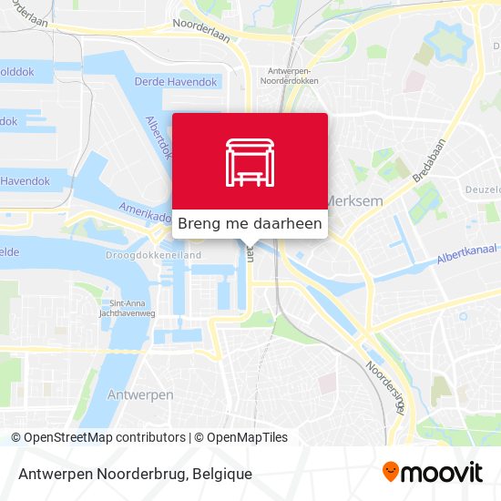 Antwerpen Noorderbrug kaart