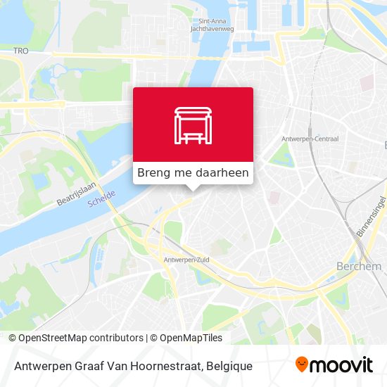 Antwerpen Graaf Van Hoornestraat kaart