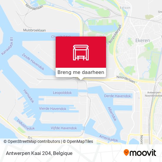 Antwerpen Kaai 204 kaart