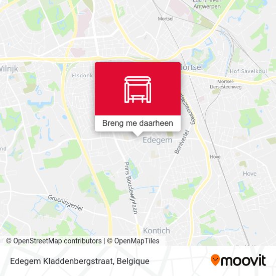 Edegem Kladdenbergstraat kaart