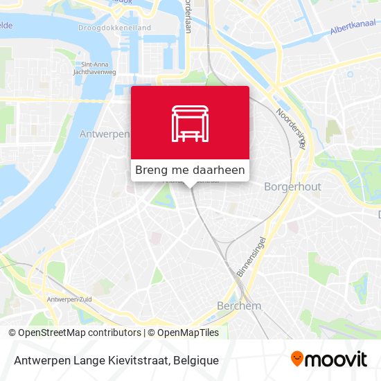 Antwerpen Lange Kievitstraat kaart