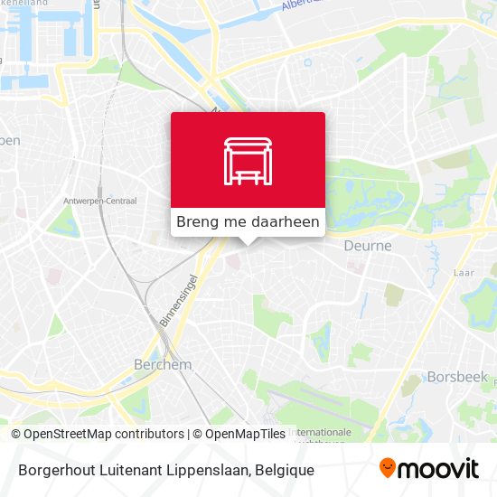 Borgerhout Luitenant Lippenslaan kaart