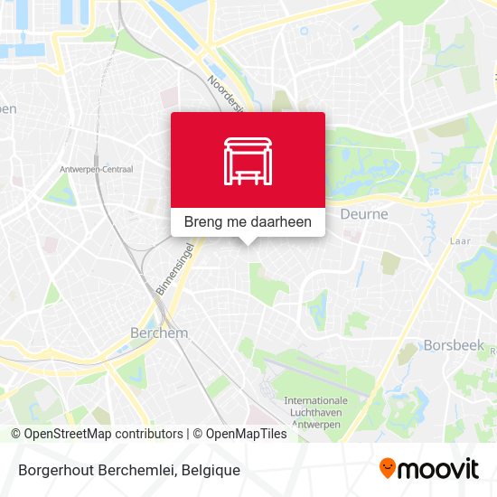 Borgerhout Berchemlei kaart