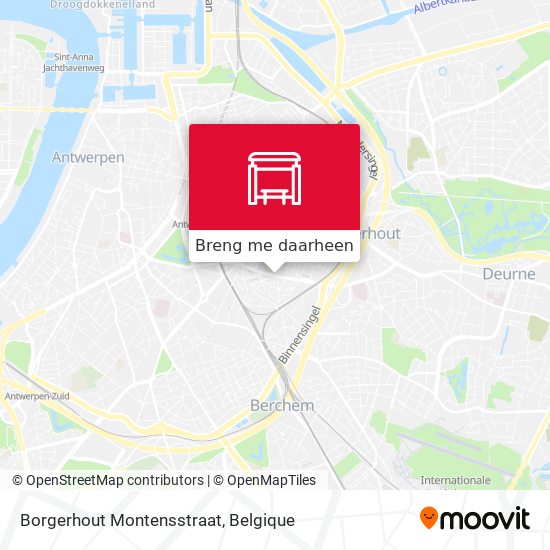 Borgerhout Montensstraat kaart