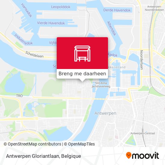 Antwerpen Gloriantlaan kaart
