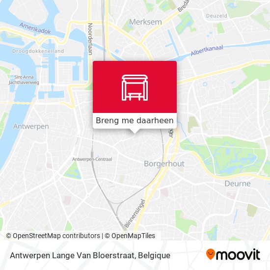Antwerpen Lange Van Bloerstraat kaart