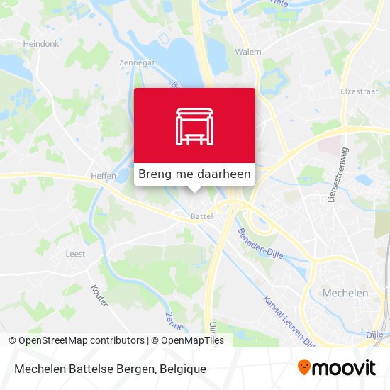 Mechelen Battelse Bergen kaart