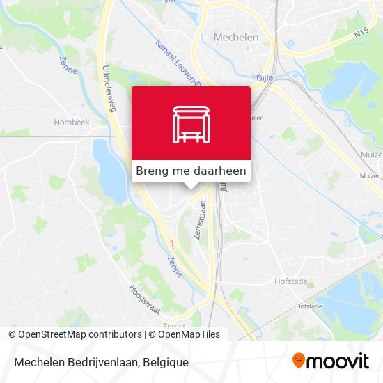 Mechelen Bedrijvenlaan kaart