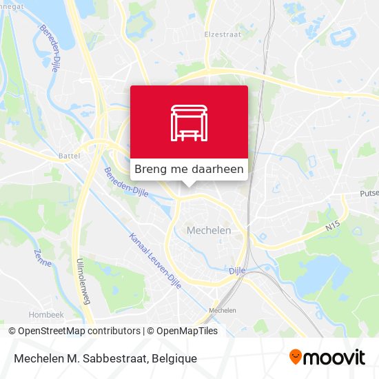 Mechelen M. Sabbestraat kaart