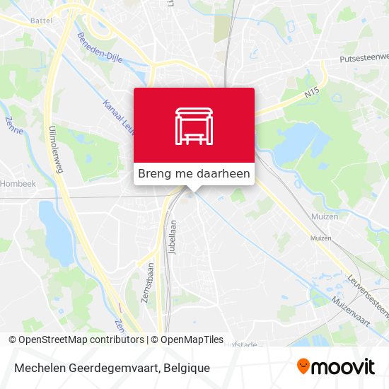 Mechelen Geerdegemvaart kaart