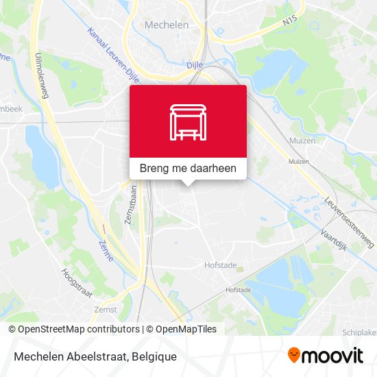 Mechelen Abeelstraat kaart