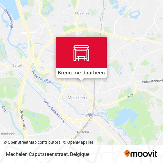 Mechelen Caputsteenstraat kaart