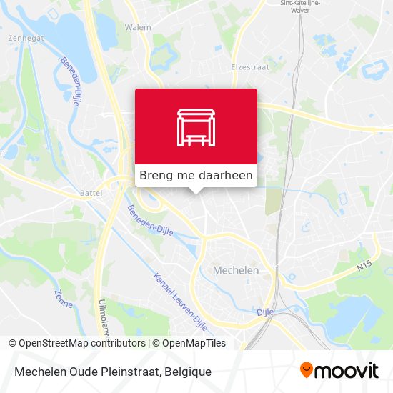 Mechelen Oude Pleinstraat kaart