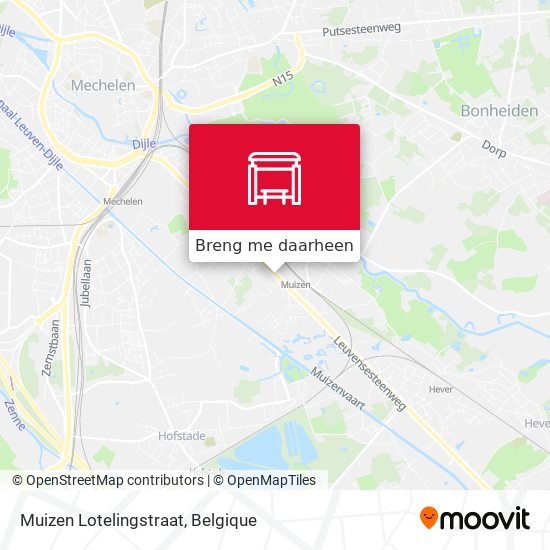 Muizen Lotelingstraat kaart