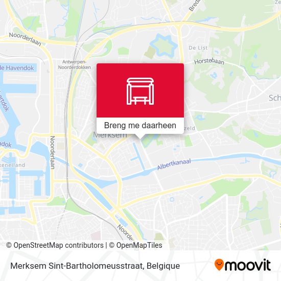 Merksem Sint-Bartholomeusstraat kaart