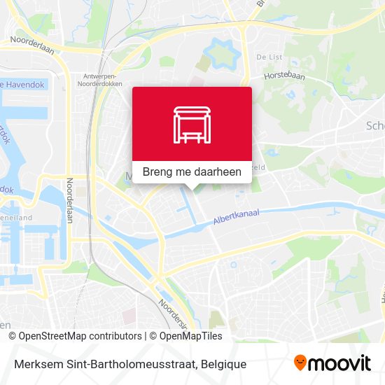Merksem Sint-Bartholomeusstraat kaart