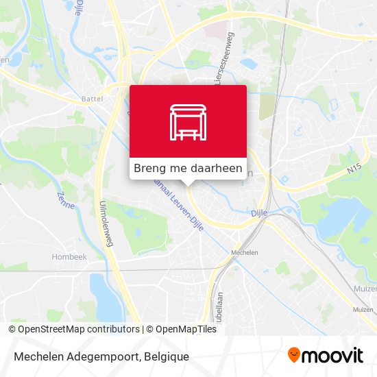Mechelen Adegempoort kaart