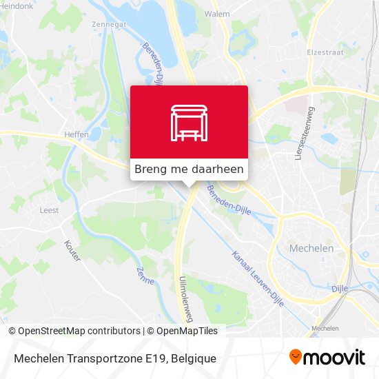 Mechelen Transportzone E19 kaart