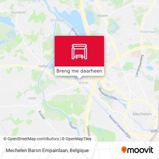 Mechelen Baron Empainlaan kaart