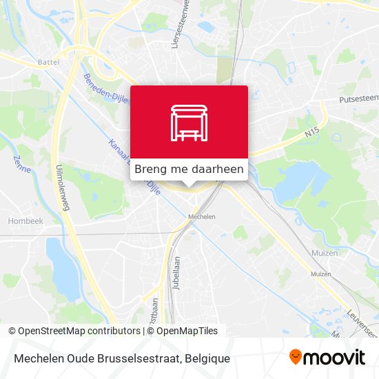 Mechelen Oude Brusselsestraat kaart