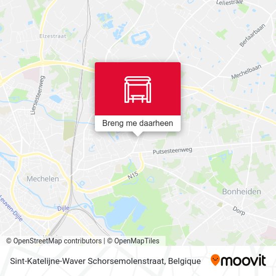 Sint-Katelijne-Waver Schorsemolenstraat kaart