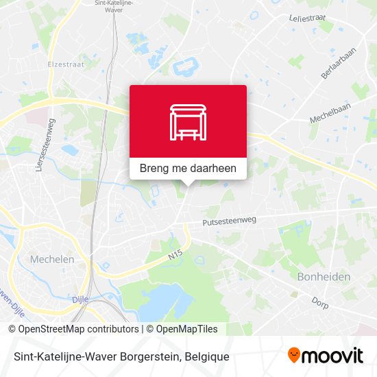 Sint-Katelijne-Waver Borgerstein kaart